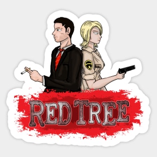 Red Tree Sticker